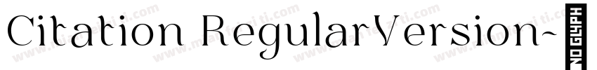 Citation RegularVersion字体转换